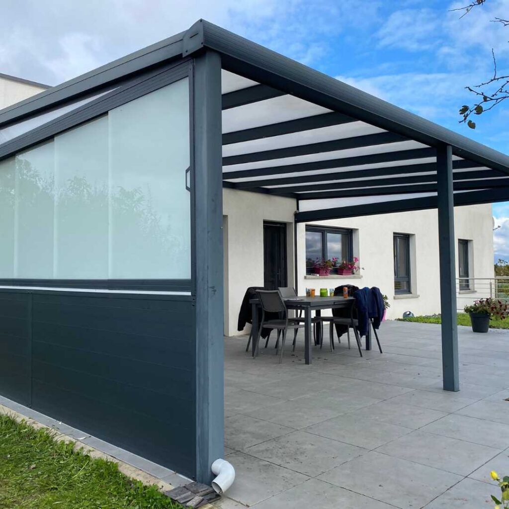 Pergola aluminium sur mesure parois Sarrenergy